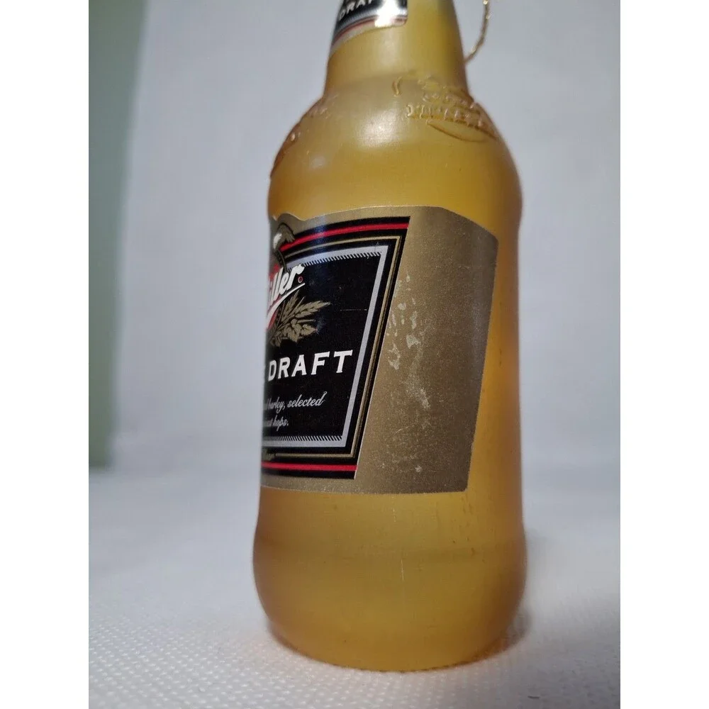 Vintage 5" Miller Genuine Draft 1999 Acrylic Christmas Ornament Rare Beer Bottle - Picture 7 of 8